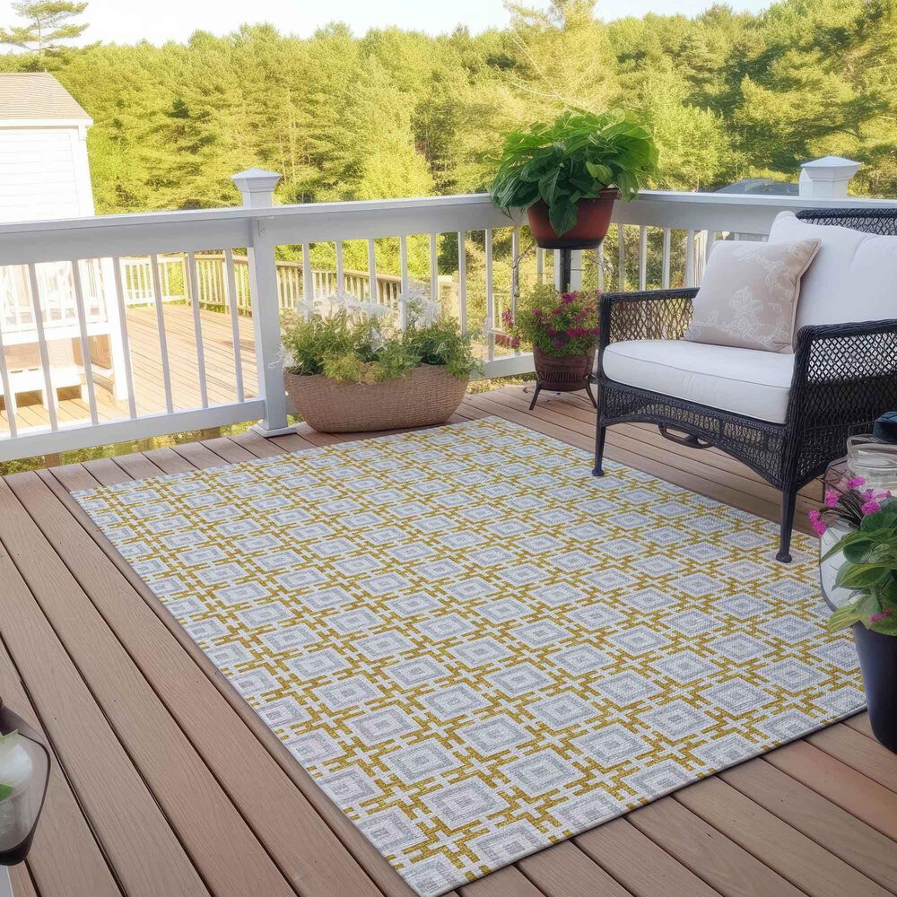 Dalyn Rug Company Marlo 5&#39; x 7&#39;6&quot; Gold Indoor/Outdoor Area Rug, , large