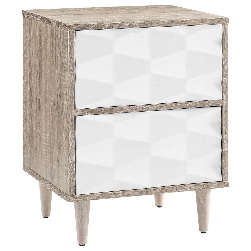 Modway Vespera 2 Drawer Nightstand in Oak White, , large