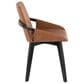 LumiSource Cosmo Accent Chair with Faux Leather Cushion in Camel, , large