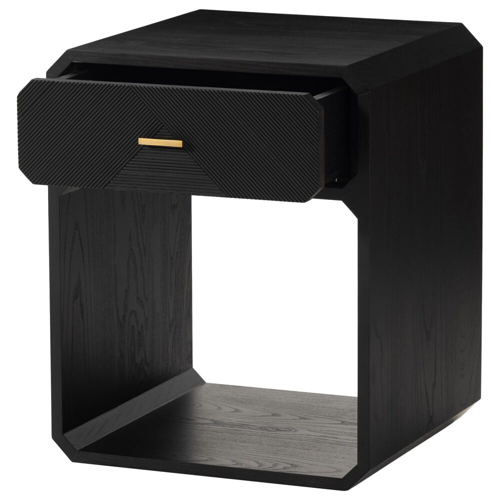 Four Hands Caspian Nightstand in Black Ash, , large