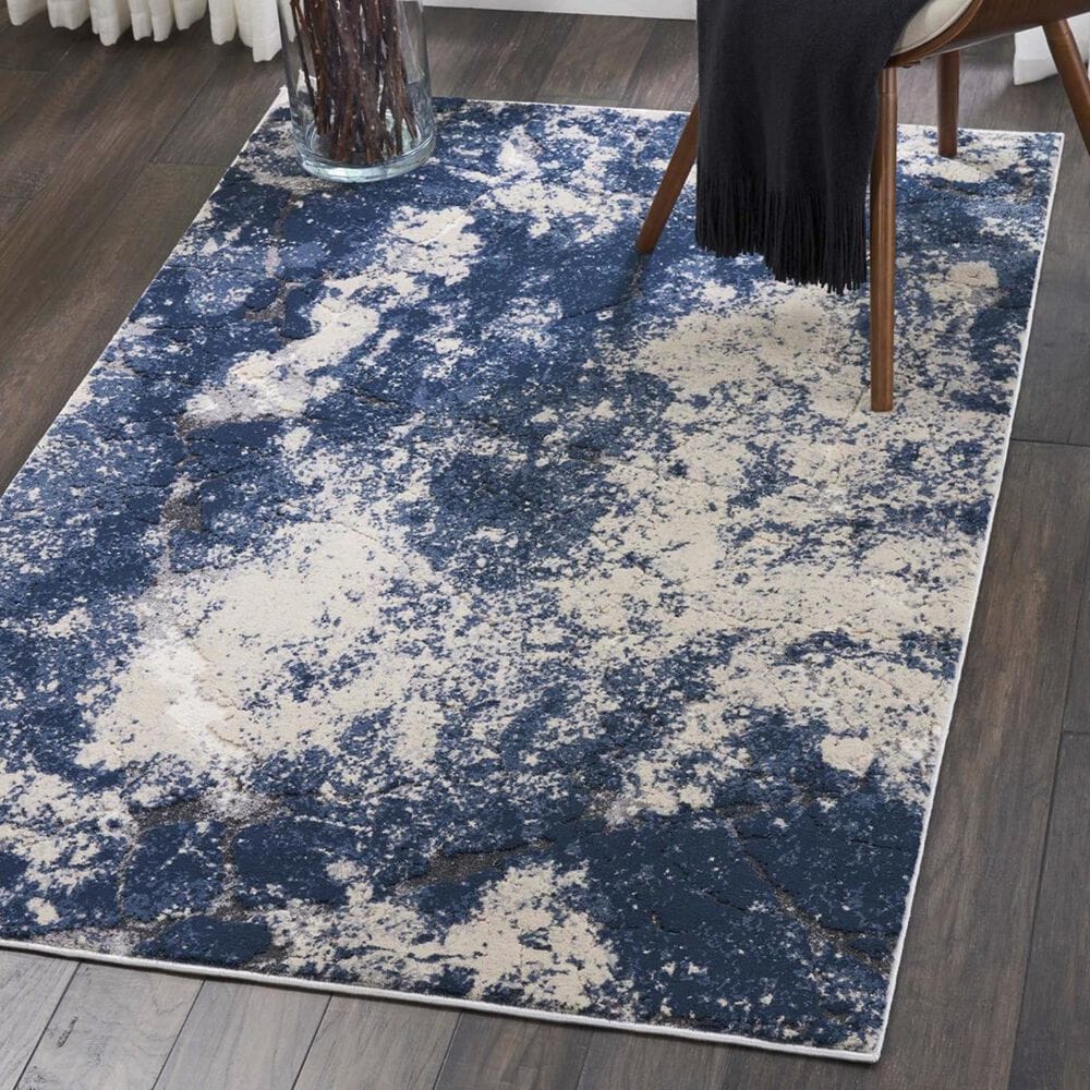 Nourison Heritage KI355-KI35 3"10" x 5"10" Beige Blue Area Rug, , large