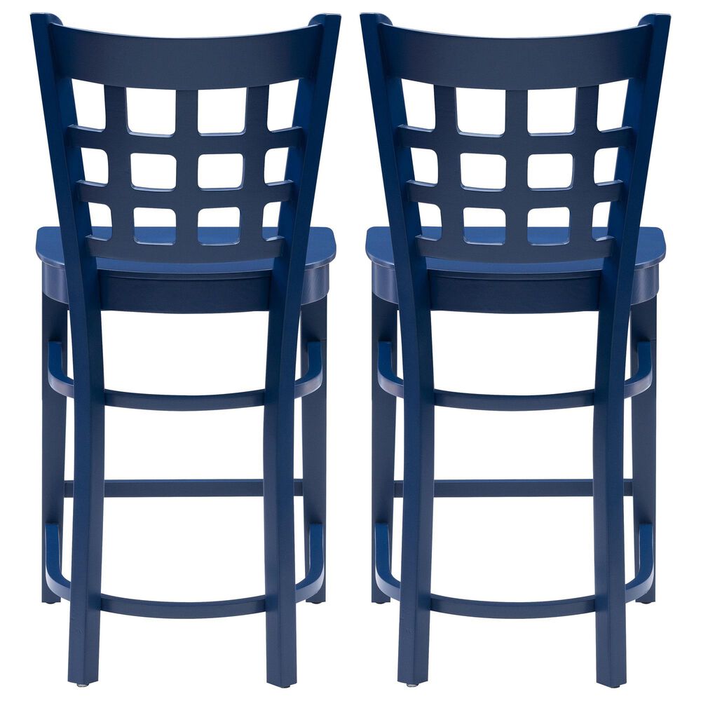 Linon Home Decor Lola Counter Stool in Navy Blue (Set of 2), , large