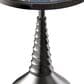 Furniture of America Gleam Round End Table in Black Nickel and Gold, , large