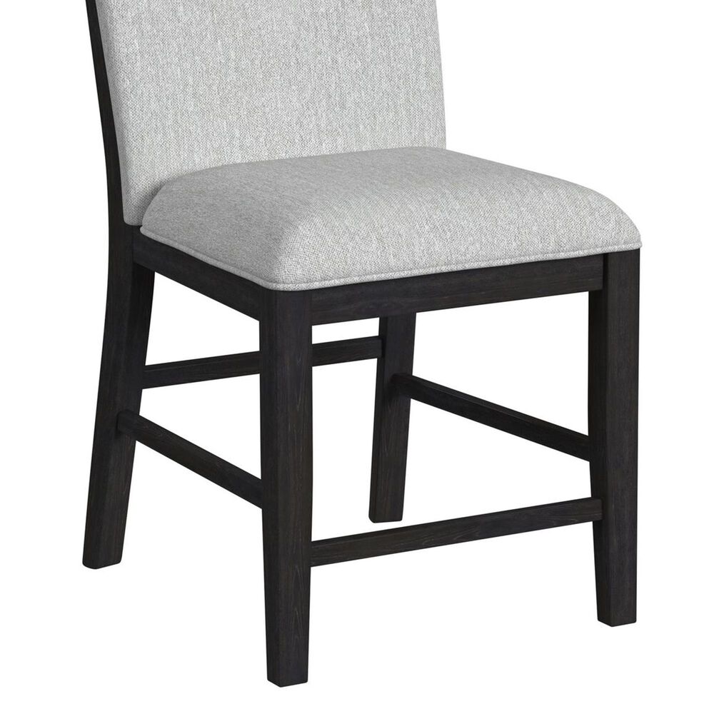 Mayberry Hill Transcend Counter Side Chair with Light Grey Fabric in Charcoal, , large