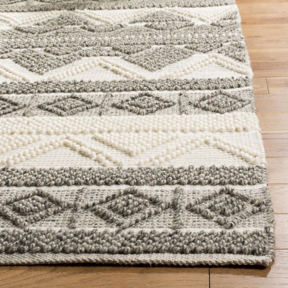 Safavieh Natura NAT104A 2&#39;3&quot; x 6&#39; Ivory and Grey Runner, , large
