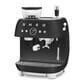 SMEG Espresso Manual Coffee Machine with Grinder in Matte Black, , large