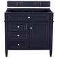 James Martin Vanities Brittany 36" Single Bathroom Vanity in Victory Blue with 3 cm Ethereal Noctis Quartz Top and Rectangle Sink, , large