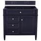 James Martin Vanities Brittany 36" Single Bathroom Vanity in Victory Blue with 3 cm Ethereal Noctis Quartz Top and Rectangle Sink, , large