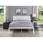 Hearth and Haven Queen Platform Bed with Slat Headboard in White, , large