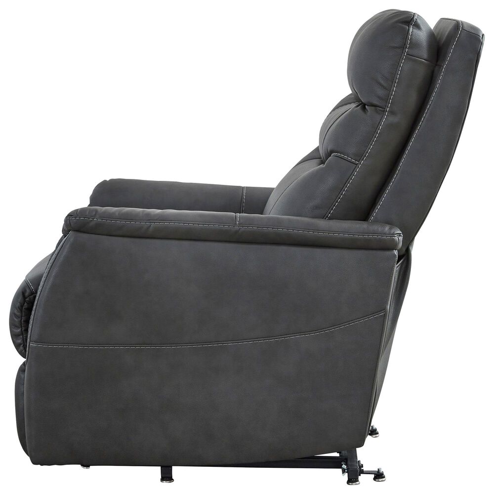 Ashley Strawbill Power Lift Recliner in Shadow, , large