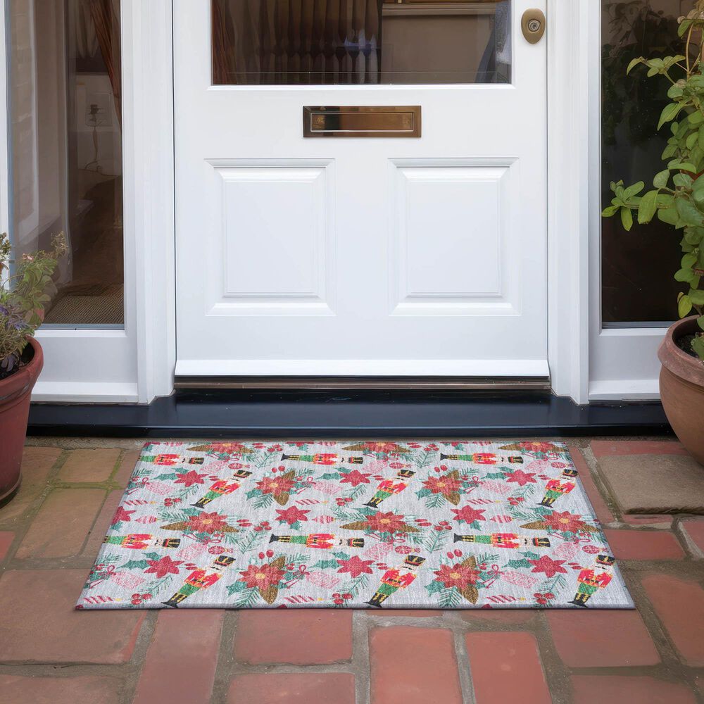 Dalyn Rug Company Wonderland WN30 1&#39;8&quot; x 2&#39;6&quot; Silver Indoor/Outdoor Area Rug, , large