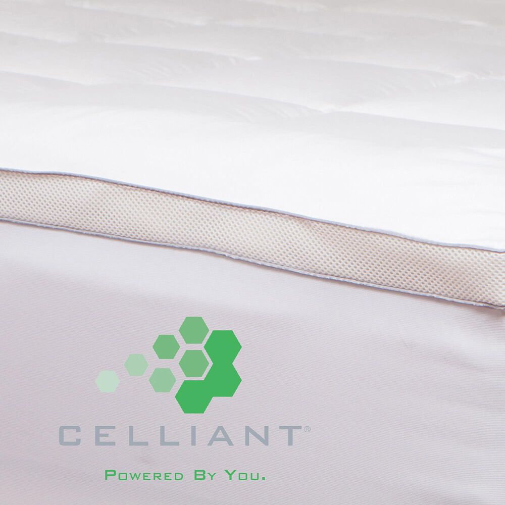 Allied Home Powernap California King Plush Down Alternative Mattress Pad in White, , large