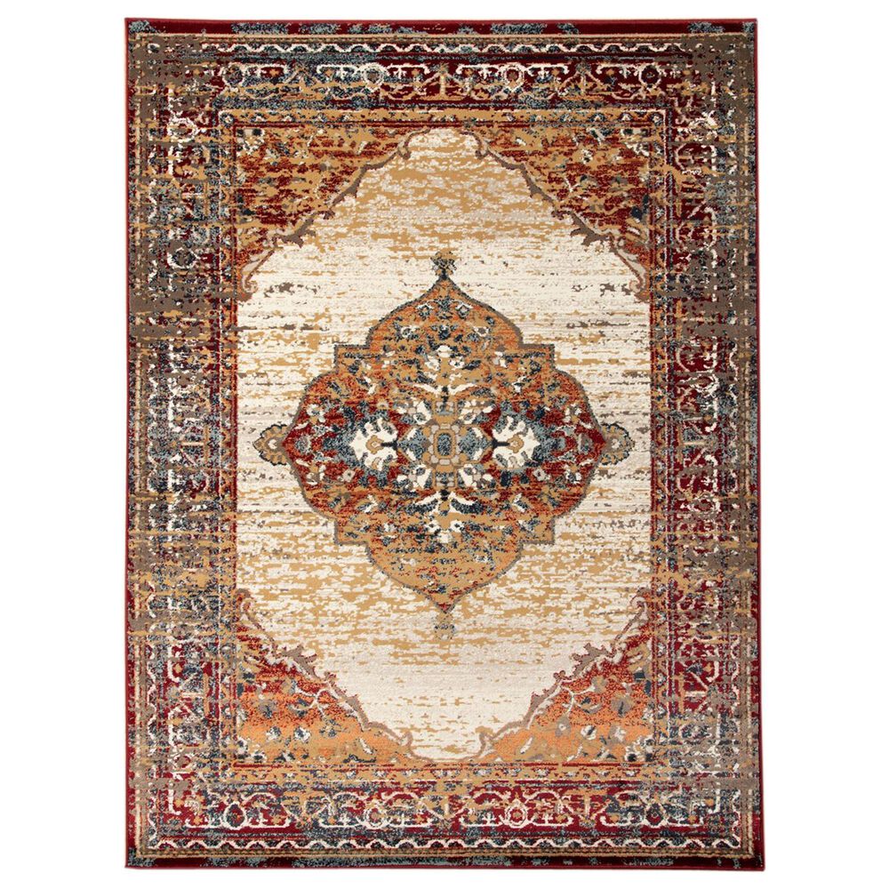 Amer Rugs Allure 2" x 3" Beige and Red Area Rug, , large