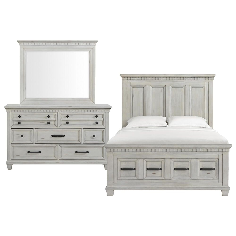 Mayberry Hill McCoy 3-Piece Queen Bedroom Set in Antique White, , large