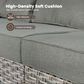 HOMLUX Outdoor Wicker Conversation Sofa in Dark Gray, , large