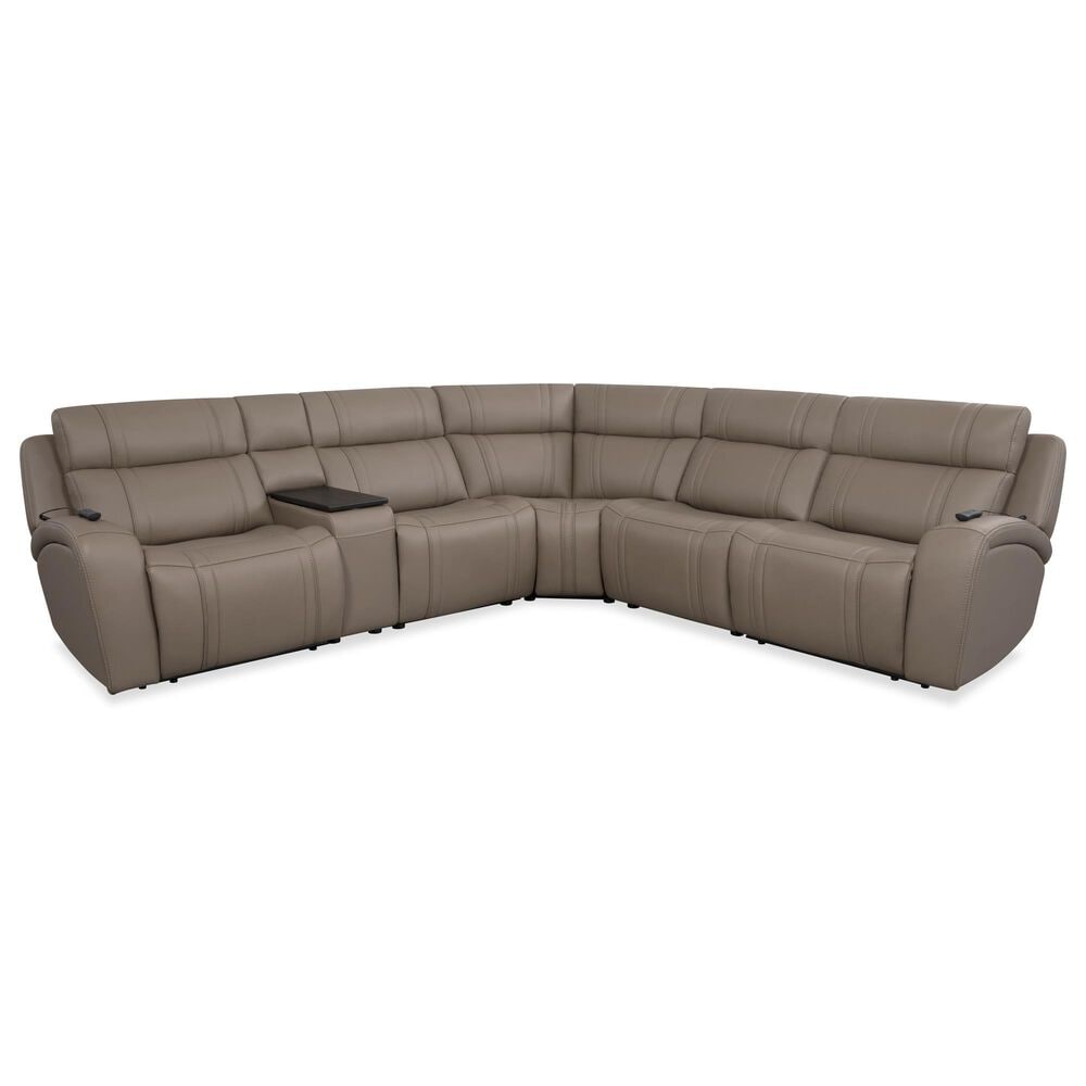 Oxford Furniture 6-Piece Leather Power Reclining Sectional, , large