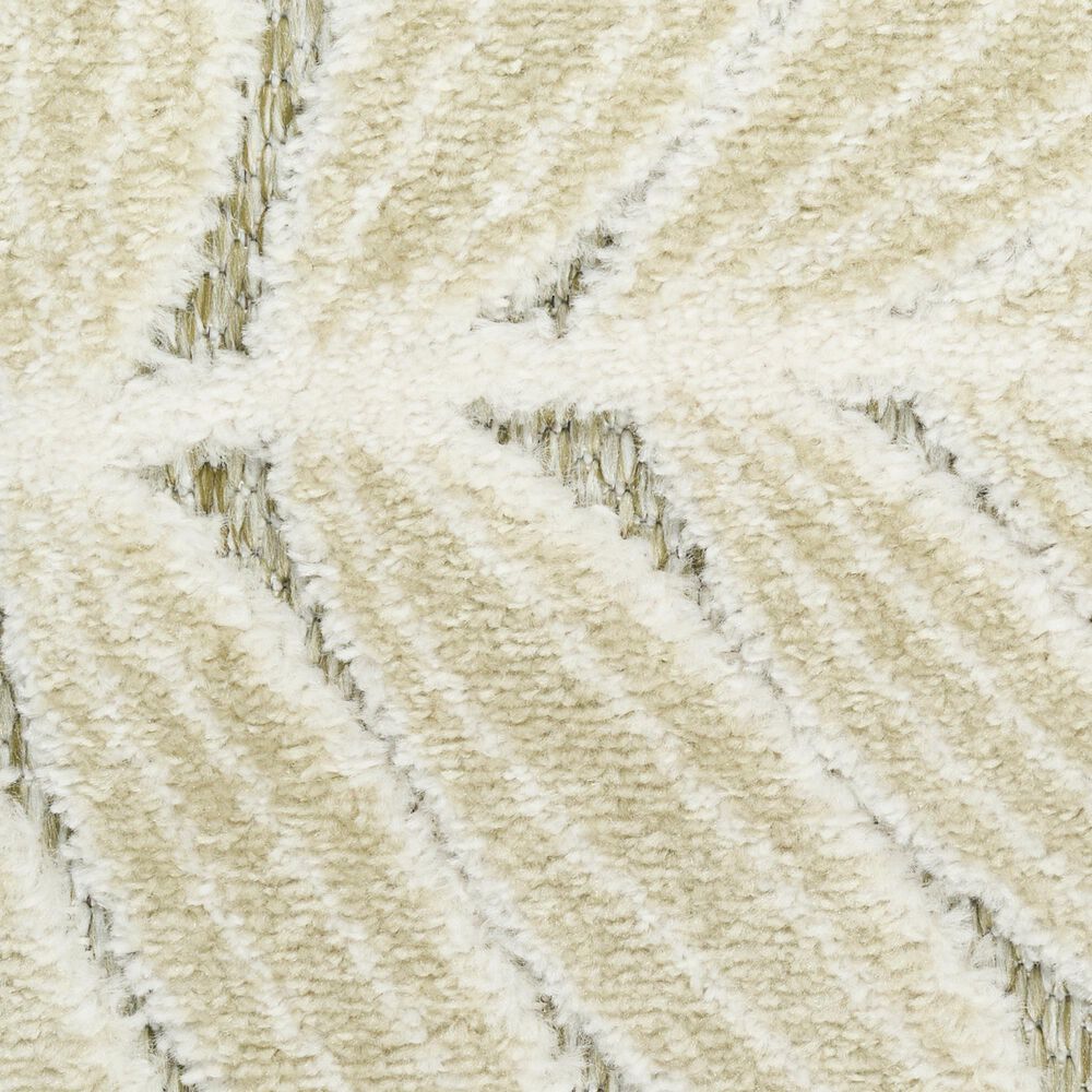Nourison Aloha ALH18 Ivory and Sage 5'3" x 7'5" Indoor/Outdoor Area Rug, , large
