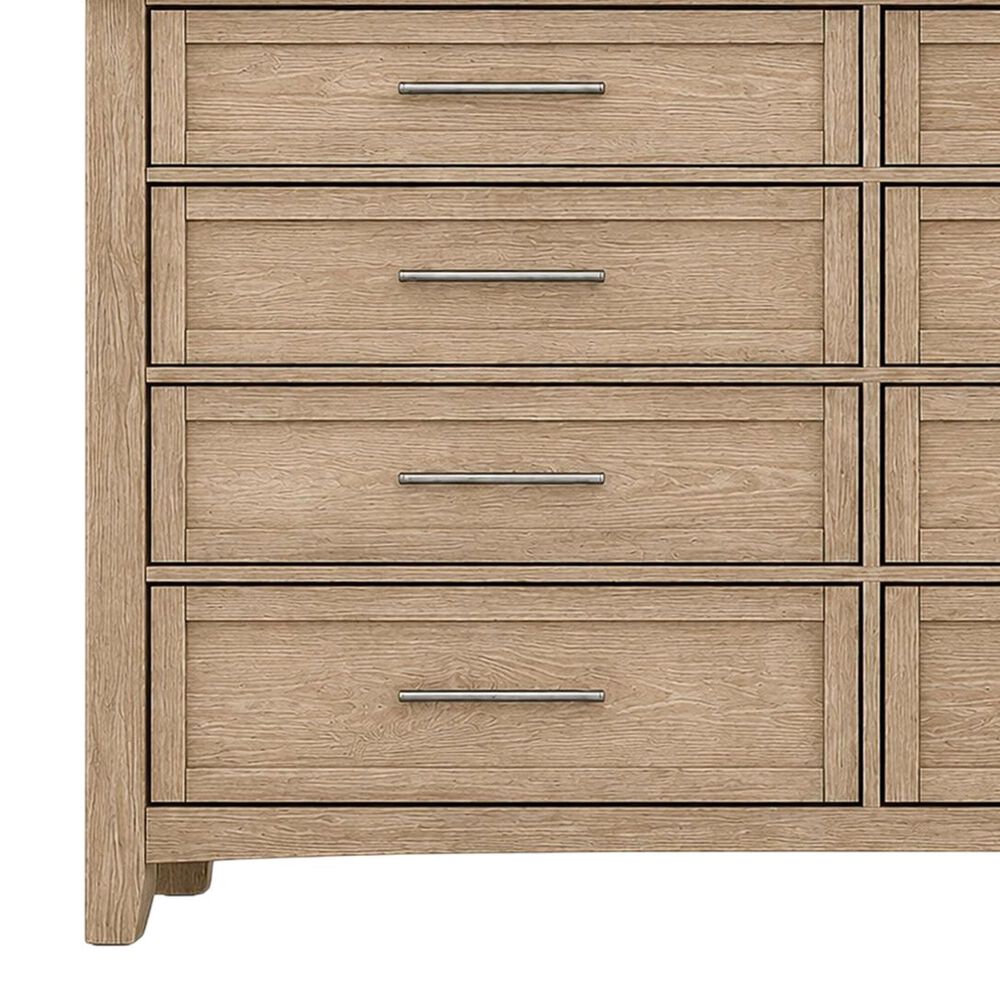 Viceray Collections Jamestown Oak 8 Drawer Triple Dresser in Bleached, , large