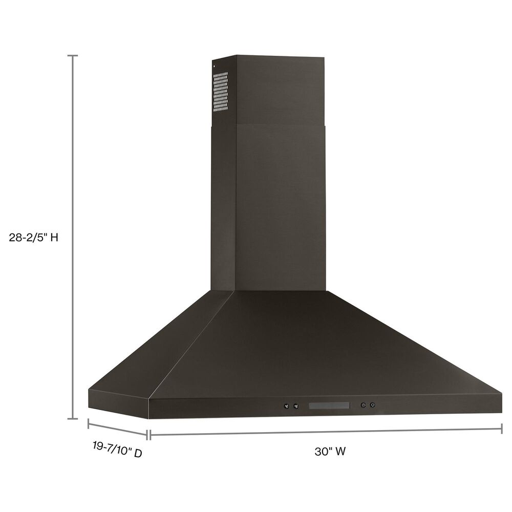 Whirlpool 30&quot; Chimney Wall Mount Range Hood in Fingerprint Black Stainless Steel, , large