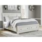 Ashley Robbinsdale King Storage Bed and Two Nightstands in Antique White, , large