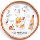 Demdaco Old Fashioned Round Serve Tray in Orange, , large
