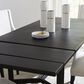 Riva Ridge Camden Dining Trestle Table in Domino Black with 2-14" Leaves, , large