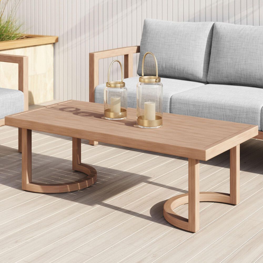 Zuo Modern Leto Patio Coffee Table in Brown, , large
