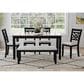 Mayberry Hill Brooks 6-Piece Rectangular Dining Set in Black and Medium Brown, , large