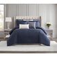 BCP Home Chloe 3-Piece King Comforter Set in Navy, , large
