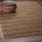 L&R Resources Natural Fiber Striped Jet Black 5" x 7"9" Area Rug, , large