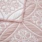 Duke Imports 3-Piece Jacquard Full/Queen Quilt Set in Blush Mandala, , large