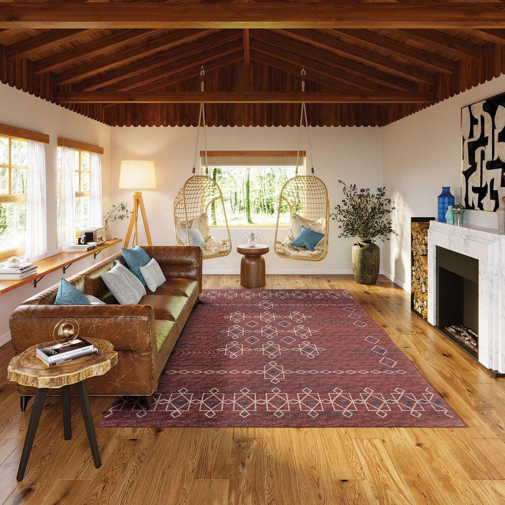 Dalyn Rug Company Sedona Southwestern 3&#39; x 5&#39; Paprika Indoor/Outdoor Area Performance Rug, , large