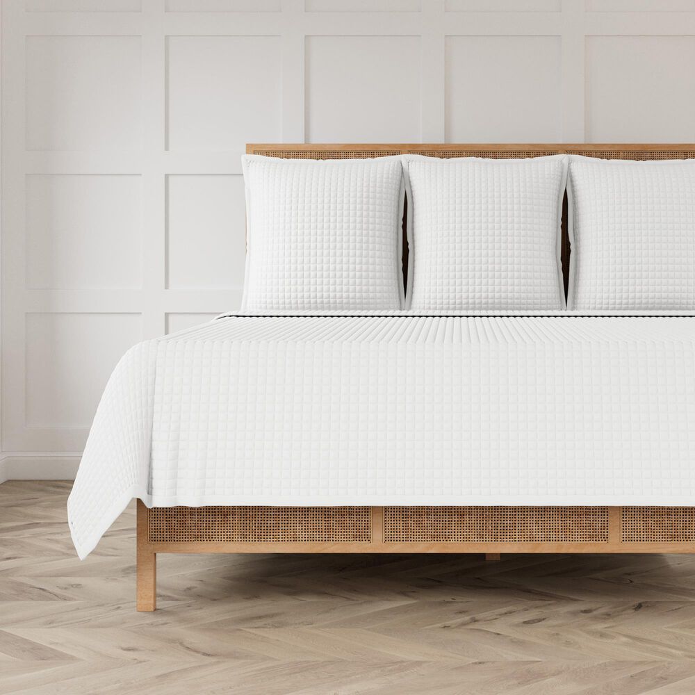 Ann Gish Ready-to-Bed 2.0 Twin Quilted Coverlet in White, , large
