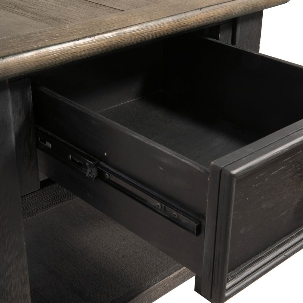 Ashley Tyler Creek Rectangular End Table in Grayish Brown/Black, , large