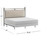 Richlands Furniture Ashley King Poster Panel Metal and Upholstered Bed in Brown and Rustic Brown, , large
