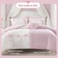 Hampton Park Tiffany 6-Piece Full/Queen Comforter Set in Pink and White, , large