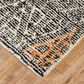 Feizy Arazad 3"6" x 5"6" Black and Tangerine Area Rug, , large