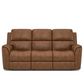 Flexsteel Henry Power Reclining Sofa with Headrests and Lumbar in Caramel, , large