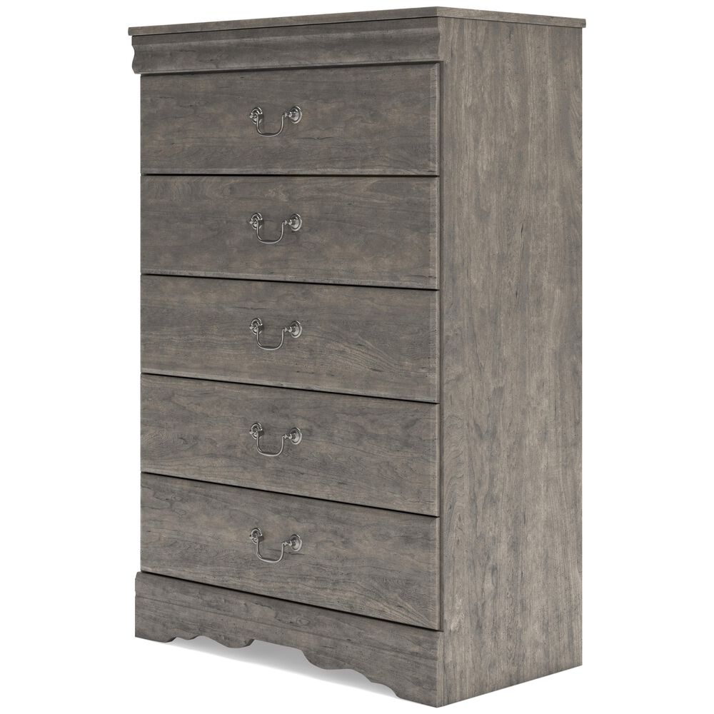 Signature Design by Ashley Bayzor 5-Drawer Chest in Warm Gray Vintage, , large