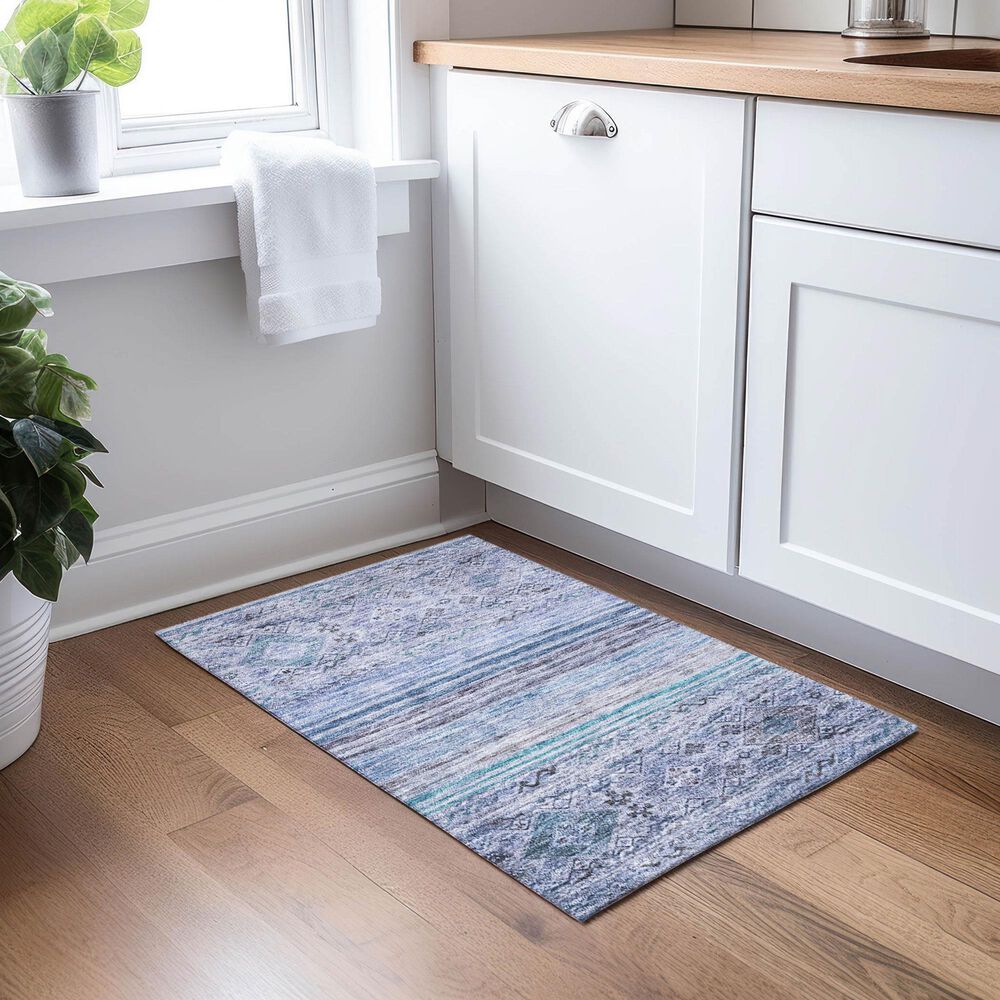 Dalyn Rug Company Karaj KJ4 2&#39;6&quot; x 3&#39;10&quot; Blue Indoor/Outdoor Area Rug, , large