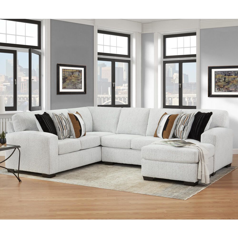 Arapahoe Home 3-Piece Stationary Right-Facing Sectional in Shay Arctic, , large