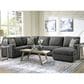 Ashley Edenfield 3-Piece Left Facing U-Shaped Sectional with Chaise in Charcoal, , large