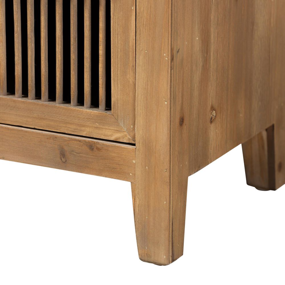 Baxton Studio Clement 3-Drawer Storage Cabinet in Medium Oak, , large