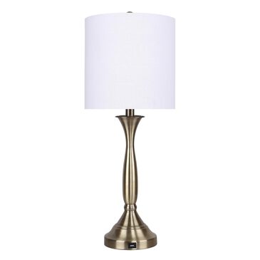 Grandview Gallery Table Lamp and Shade in Antique Soft Brass, , large