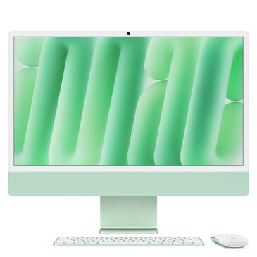 Apple 24-Inch iMac with Retina 4.5K display: Apple M4 Chip with 10-core CPU and 10-core GPU 24GB Unified Memory, 512GB SSD in Green (Latest Model), , large