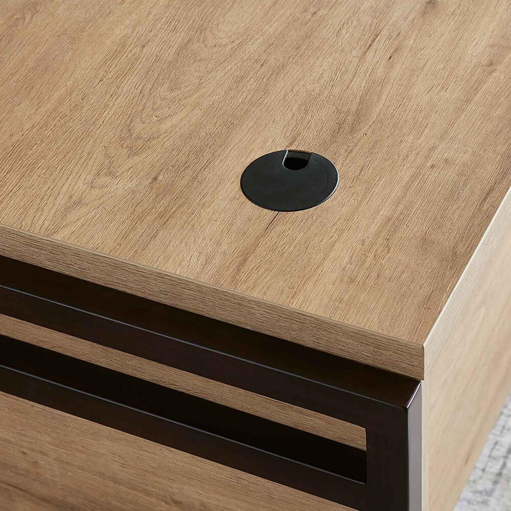 Wycliff Bay Double Pedestal Desk in Tan, , large