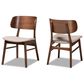 Baxton Studio Alston Side Chair with Beige Cushion in Walnut Brown (Set of 2), , large