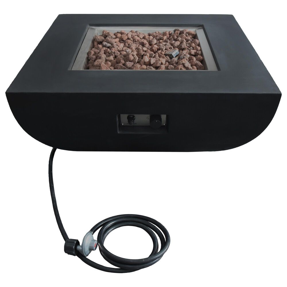 Elementi Fire Aurora Square Natural Gas Fire Table in Black, , large