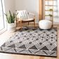 Safavieh Micro-Loop MLP155H 8" x 10" Charcoal and Ivory Area Rug, , large
