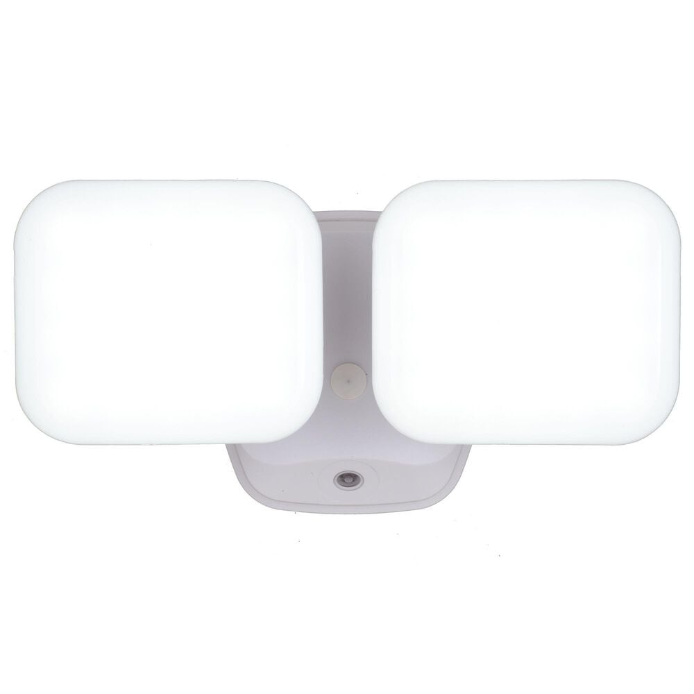 Vaxcel Theta 2-Light LED Outdoor Dusk-to-Dawn Flood Light in White, , large